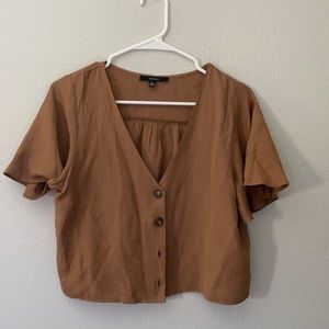 Brown crop top